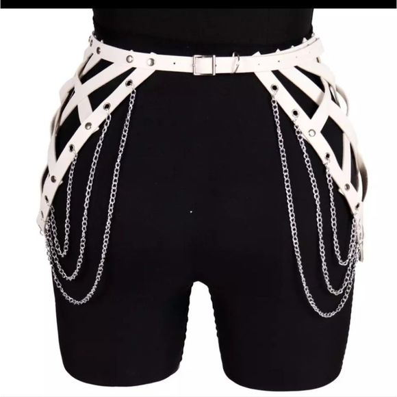 NWOT White Waist Harness Belt main image 5